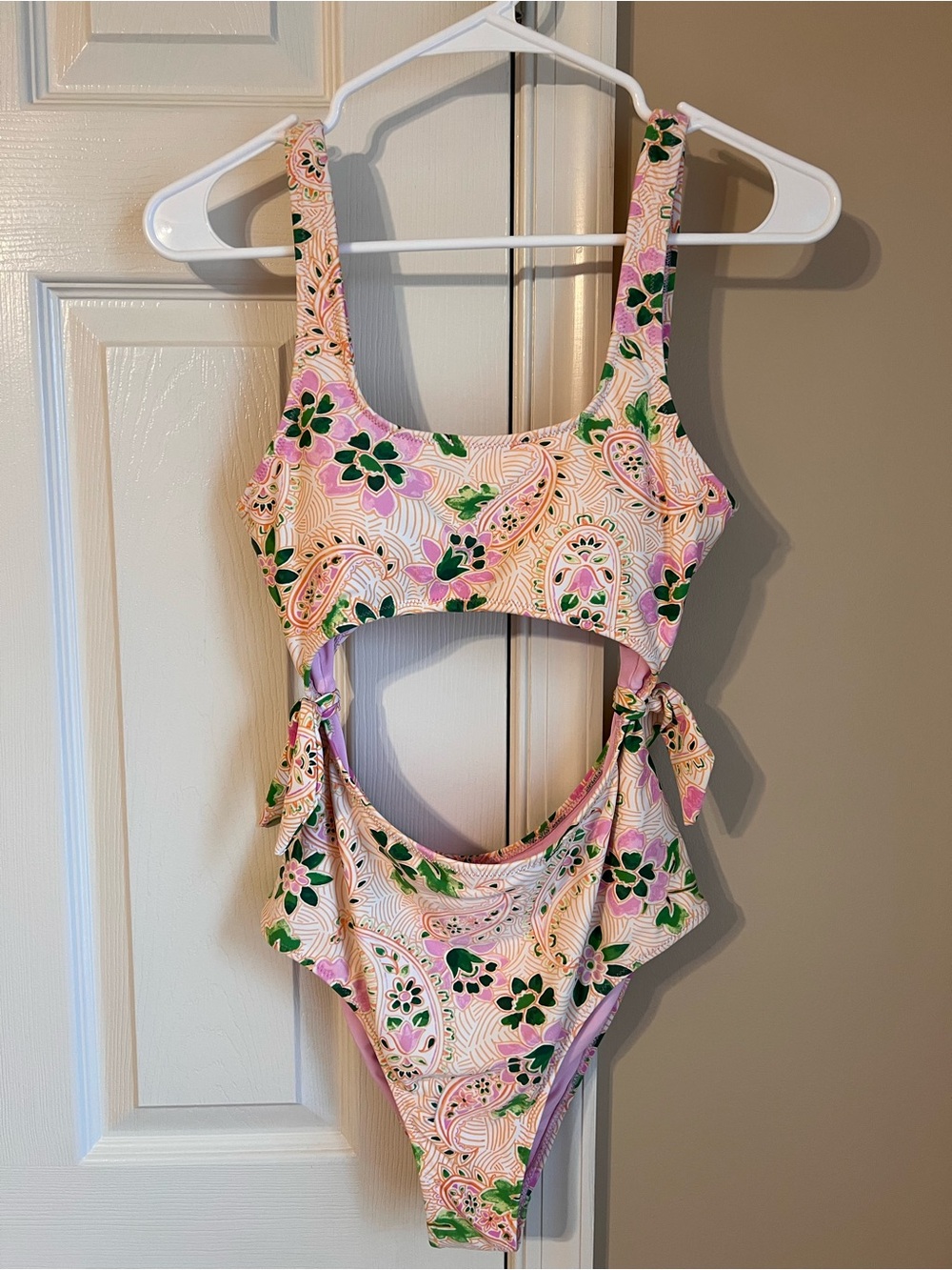 Aerie Tie Cut Out One Piece Swimsuit Size Small Cheeky Padded